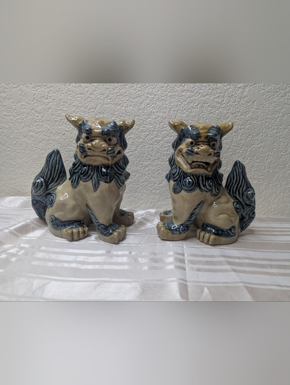 Shishi Figurine Ornament Ceramics Pottery Ware Lion Dog Okinawa Japan Vintage